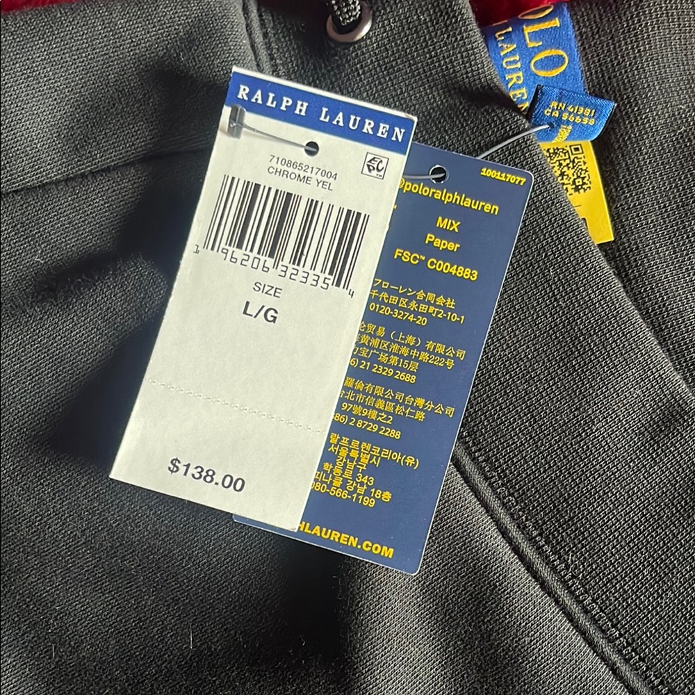 Polo by Ralph Lauren Men’s Colorblock Joggers - Black, White, Yellow - Picture 2 of 4